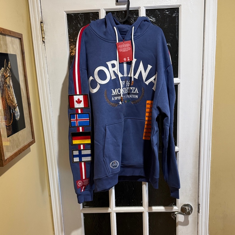 Mondetta Olympic Navy Hoodie with Flag Accents